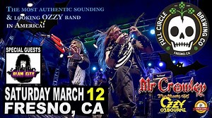 4.3K views | Mr Crowley Ozzy Tribute-Sat March 12th! America's Most Authentic Ozzy Band! 8pm | All Ages | $12 ADV | $17 DOOR | 21+ Bar Tickets: https://bit.ly/3eU1icS Special Guests-Glam City-Fresnos favorite Heavy Hair Metal Band! | Mr Crowley's Ozzy Experience | Facebook
