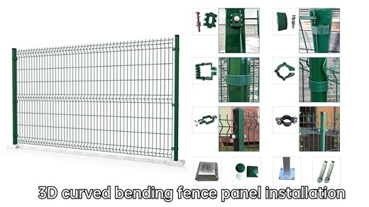 Easy Assembly PVC Coated V-Bending Curved Garden Outdoor Fence 6ft Peach Shape Post with 2m Length Low Maintenance 3D Fence