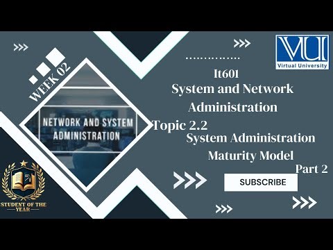 IT601 Short lecture| IT601 week 02 Topic 2.2|System Administration Maturity Model part 2