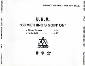 U.N.V. - Something's Goin' On
