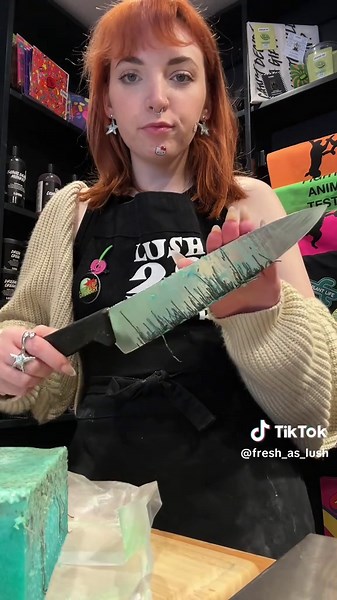 Chopping Tough Sea Vegetable Soap at Lush