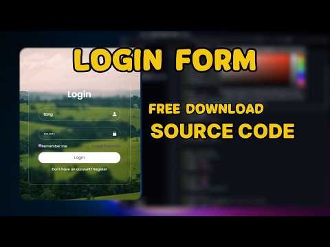 HOW TO CREATE LOGIN FOMR USING HTML CSS FREE SOURCE CODE IN DESCRIPTION