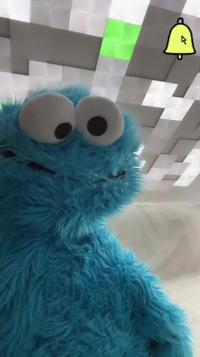 Blue Furry Puppet Showcases Fun Expressions and Movements