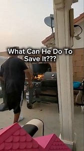 🤔 What can he do to save it? Gas grill fire clip that I found on the Internet , lol. #bbq #grilling #fails | Beatdown BBQ
