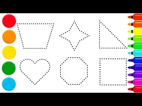 How to draw simple 2d geometric shapes | step by step