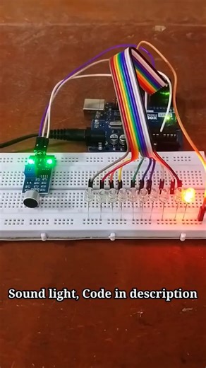 Electronics by sagar on Instagram: "Create a Sound Reactive Lightshow with Arduino"