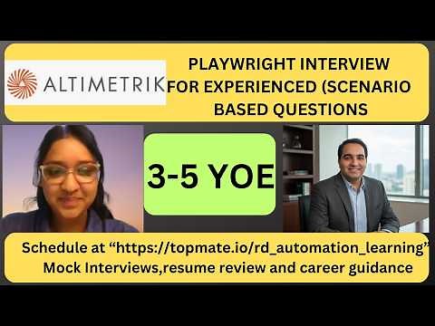 Playwright Automation Interview for Testers | QA Automation Interview | Playwright Tutorial
