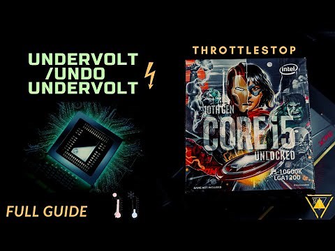 How To UNDO UNDERVOLT/UNDERVOLT INTEL CPU(LAPTOP+DESKTOP)| No FPS Drop | Throttle Stop | FULL GUIDE