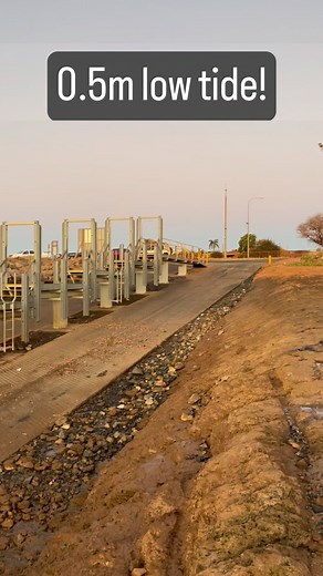 0.5m low tide at the Port Hedland boat ramp! #porthedland #tides #boating #marinerescue #portofporthedland | Marine Rescue Port Hedland