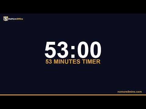 53 Minute Timer — 53 Minute Countdown Timer with Alarm