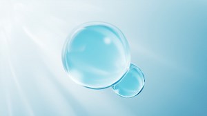 Transparent blue bubbles background, 3d rendering. Premium Stock Video Footage