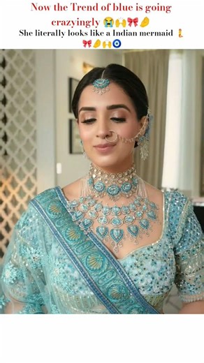 the viral blue bride💙🎀🧿 #wedding #viral #trending #blue #mermaid #indian #bride
