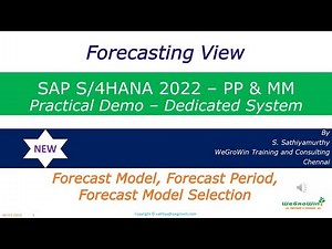 03-21 Forecasting View in Material Master - SAP S/4HANA PP MM Course with Demo