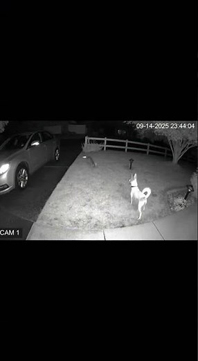 Tiny Dog vs Wild Fox — Security Camera Caught Everything #animals
