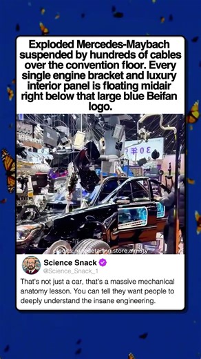 EXPLODED MERCEDES MAYBACH ON DISPLAY