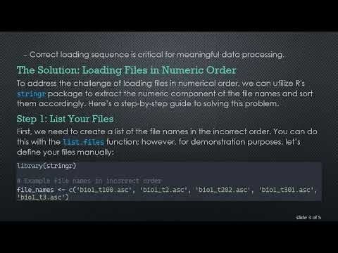 How to Load Files from a Folder into R in Numeric Order