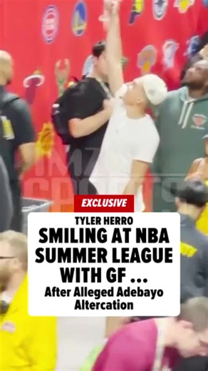 🚨 EXCLUSIVE: Tyler Herro was all smiles with his lady, Katya Elise Henry, at the NBA Summer League in Las Vegas Friday ... after reportedly getting into a scuffle with his now-former teammate, Bam Adebayo.