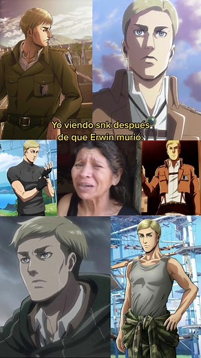 La tristeza tras la muerte de Erwin en Attack on Titan