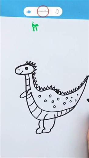 Cute Dinosaur DrawingSimple Dinosaur Drawing#drawing #keşfet #art