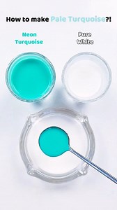 How to make Pale Turquoise?! #colormixing #satisfying #asmr #trending | Painting Academy