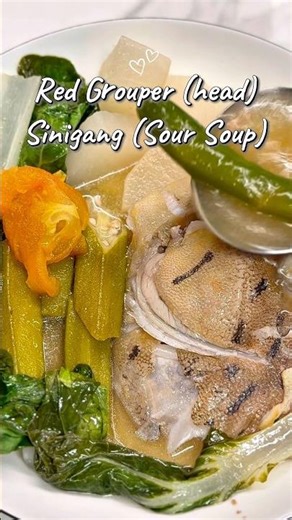 Red Grouper Sinigang (sour soup) #cooking
