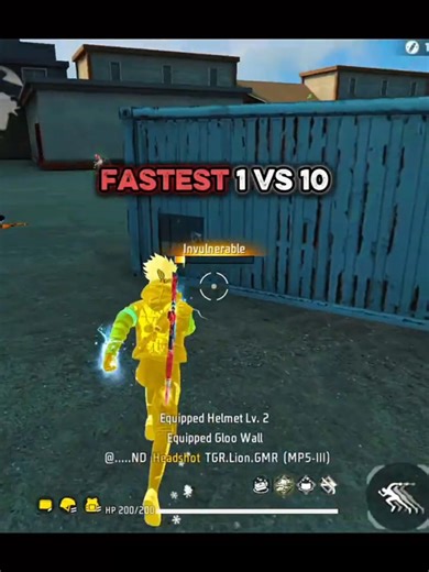 World Record 🌎 Fastest 1vs10 #freefire #freefirehighlights #tutorial