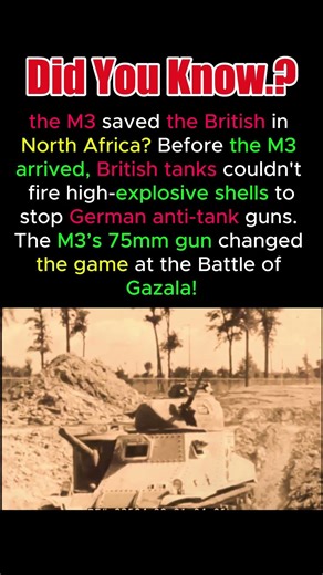 This Tank Saved the British in Africa! 🏜️ #NorthAfrica #WarStories #M3Grant #HistoryFacts #Shorts
