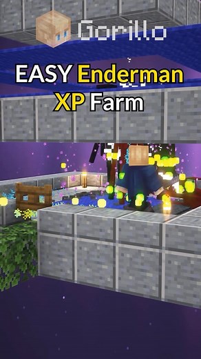 Gorillo on Instagram: "Enderman XP Farm Designed by: iJevin Full tutorial on YouTube! Shaders: Complementary Texture: Jerm’s Better Leaves —————————————————————————— #minecraft #minecraftbuilds #minecraftinspiration #minecrafttutorial #minecraftideas"