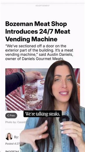 Bozeman’s new meat vending machine would you try it? #bozemanmontana #bozemanlifestyle
