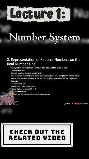 ‪@ptsclasses‬ How to Represent Rational Numbers on a Number Line | Class 9 Number System