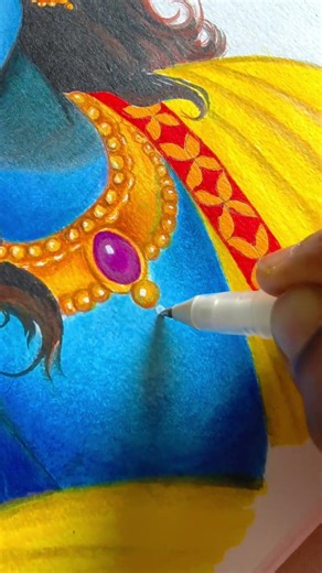 Krishna painting 🦚🪷✨ #krishna #painting #ytshorts #easyart #drawing #tutorial