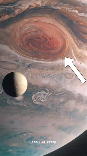 Great Red Spot, a long-lived enormous storm system on the planet Jupiter and the most conspicuous feature of its visible cloud surface. It is generally reddish in colour, slightly oval in shape, and approximately 16,350 km (10,159 miles) wide—large enough to engulf Earth. #reels #education #science #factsdaily #fact #sciencelovers #sciencefacts #explorepage #trendingreels | factflix6
