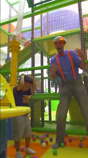 Blippi Explores the Indoor Play Place! #Shorts