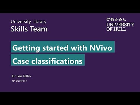 07 Case Classifications [NVivo Release 1]