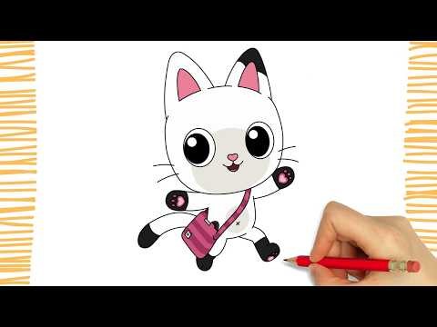 How To Draw PANDY PAWS I GABBY'S DOLLHOUSE I Easy