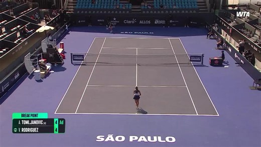 Hot shot: Victoria Rodriguez shows off deft touch in Sao Paulo