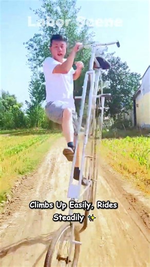 This Guy Rides A 3-Meter Tall Bike, God-Tier Balance Is Legendary 😂