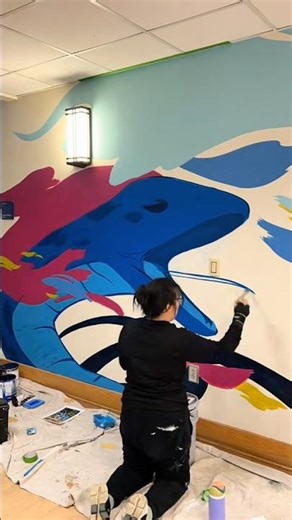 High school hallway mural finished! #mural