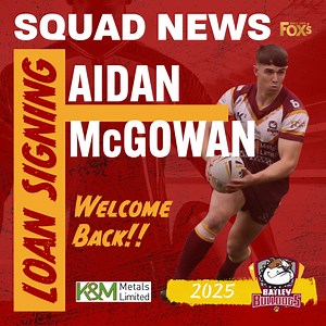 10K views · 147 reactions | He's Back in a Bulldogs Shirt!  Aidan McGowan joins on a 2 week loan from Huddersfield Giants | Batley Bulldogs RLFC | Facebook