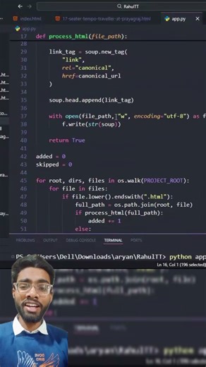 Fast SEO with python 💀 #trick #seo #python