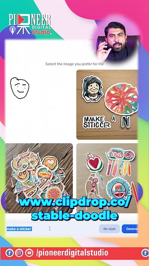 1.4K views · 13 reactions | Create personalized stickers, images, icons, and more using AI-powered tool. . . . #explore #reel2023 #trendingnow #AIpowered #personalized #stickers #images #icons #graphicdesign #creativity #customization #branding #marketingdigital | Pioneer Digital Studio | Facebook