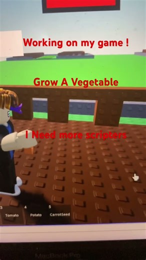 Creating a Grow A Garden game! ( Grow A Vegetable ) #roblox #robloxstudio