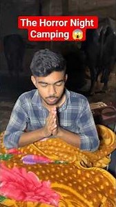 Overnight Horror Camping with Buffalo 😱 #minivlog #dailyminivlog #viral #shorts #camping