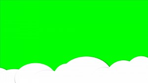Download Cartoon cloud template with green screen for free