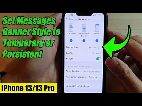 iPhone 13/13 Pro: How to Set Messages Banner Style to Temporary or Persistent