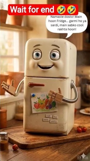 Talking Fridge Animation ❄️ | Funny Smart Fridge Cartoon | Viral AI Short#shorts #viral #trending