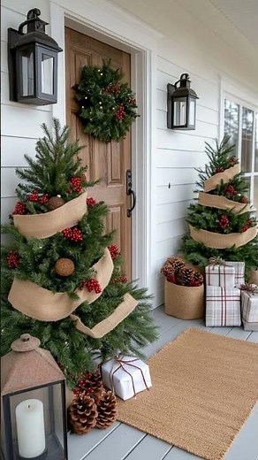 15 Dreamy Front Porch Christmas Trees To Try This Year