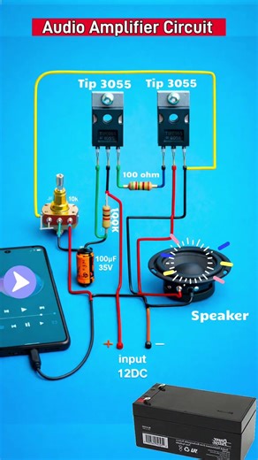 Audio Amplifier Electronic Circuit