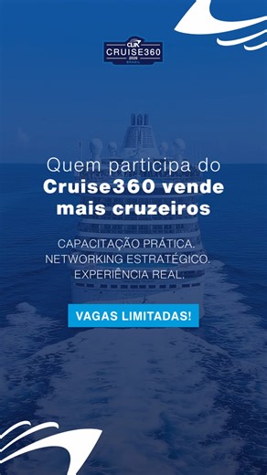 CLIA no Brasil on Instagram: "Quem participa do Cruise360 vende mais cruzeiros. Não é promessa. É resultado. O Cruise360 Brasil 2026 é o maior evento de capacitação, networking e negócios da indústria de cruzeiros na América Latina, e acontece nos dias 14 e 15 de março, em Santos (SP). Conteúdo prático, treinamentos por segmentos, networking com quem decide o mercado e experiências que fazem a diferença na hora de vender. ⚠️ Vagas limitadas 👉 Garanta sua vaga. Depois dessa edição, só no ano que