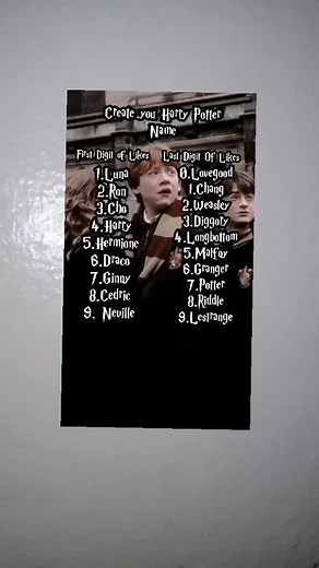 Create you Harry Potter Name!#harrypotter#potterhead